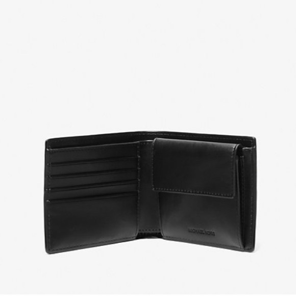 NWT Cooper Logo with Striped Billfold Wallet by Michael Kors with Coin Pouch - Picture 2 of 3